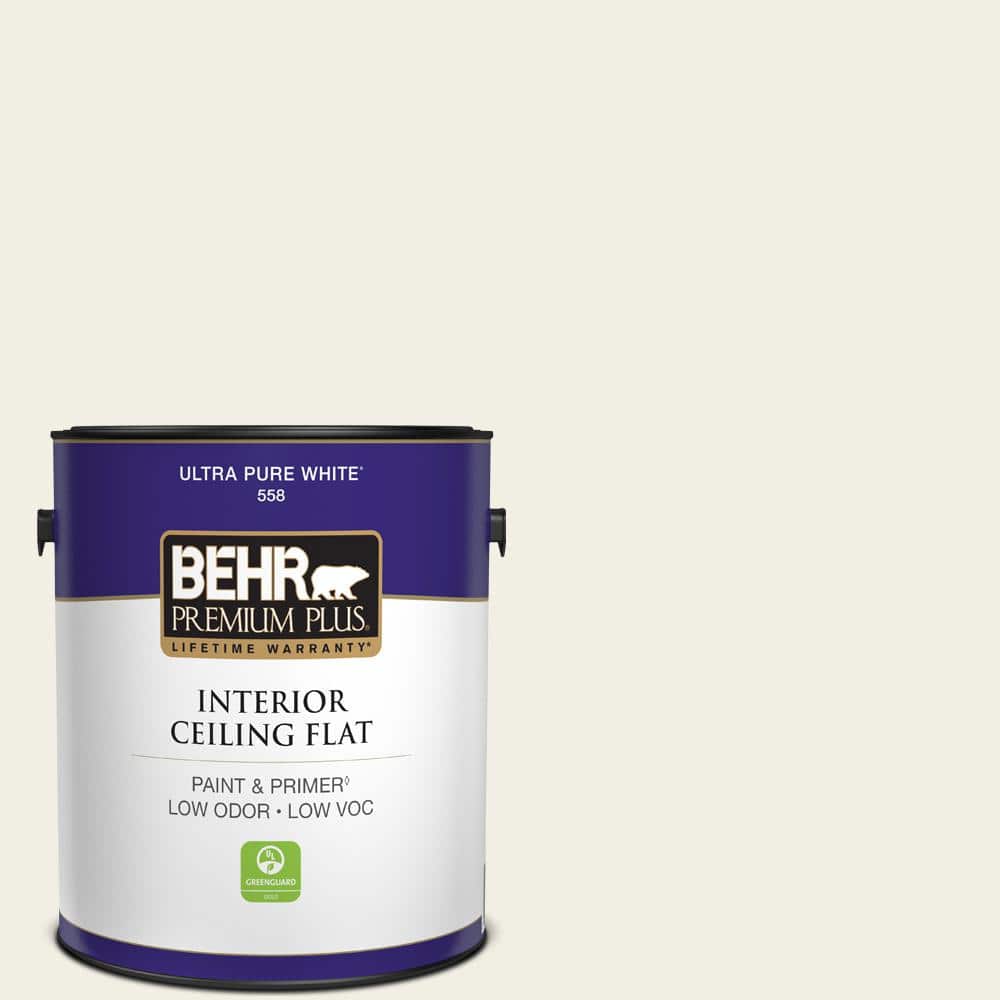 BEHR PREMIUM PLUS 1 gal. 780C1 Sea Salt Ceiling Flat Interior Paint
