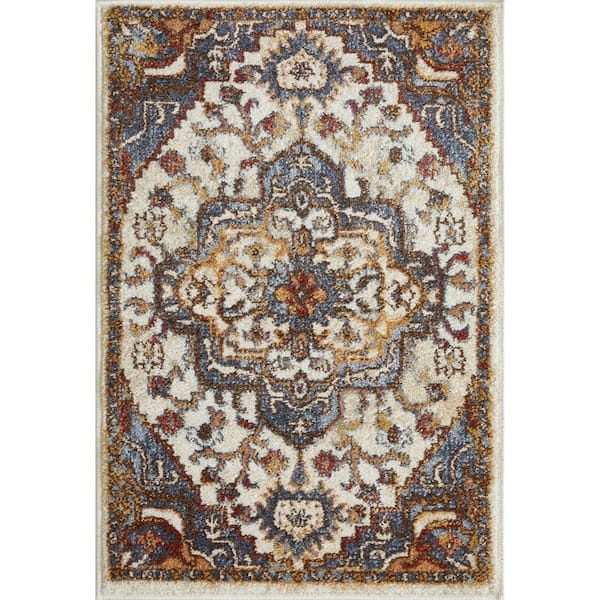 LOOMAKNOTI Alsbrooke Zailorn Cream 2 ft. x 3 ft. Oriental Polypropylene Area Rug