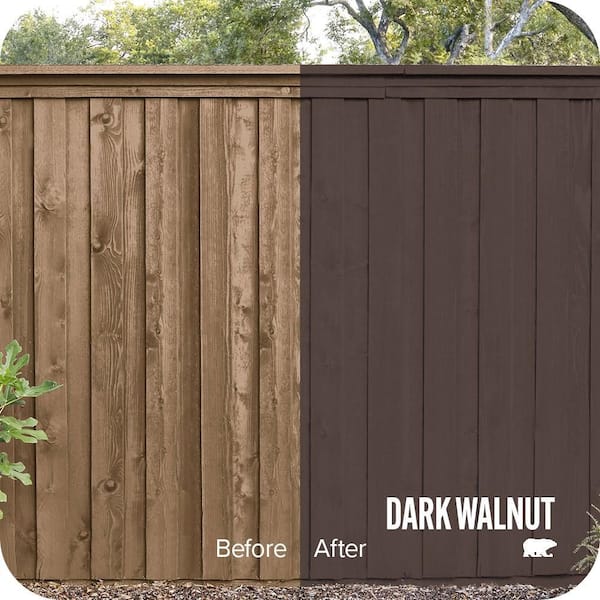 5 gal. #PFC-25 Dark Walnut Solid Color House and Fence Exterior Wood Stain