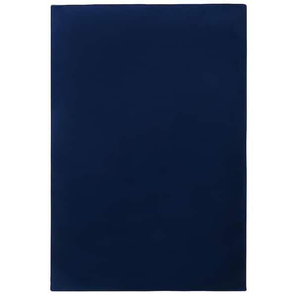 United Weavers Faux Rabbit Fur Lulia Navy 5 ft. 3 in. x 7 ft. 2 in. Area Rug