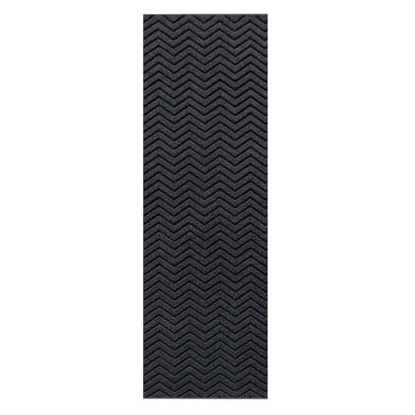Wavy Striped Gray 2 ft. x 5 ft. Runner Rug