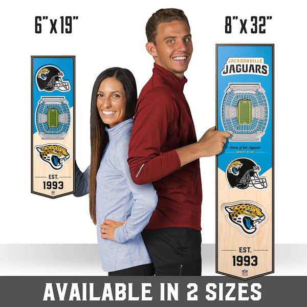 YouTheFan NFL Jacksonville Jaguars 6 in. x 19 in. 3D Stadium