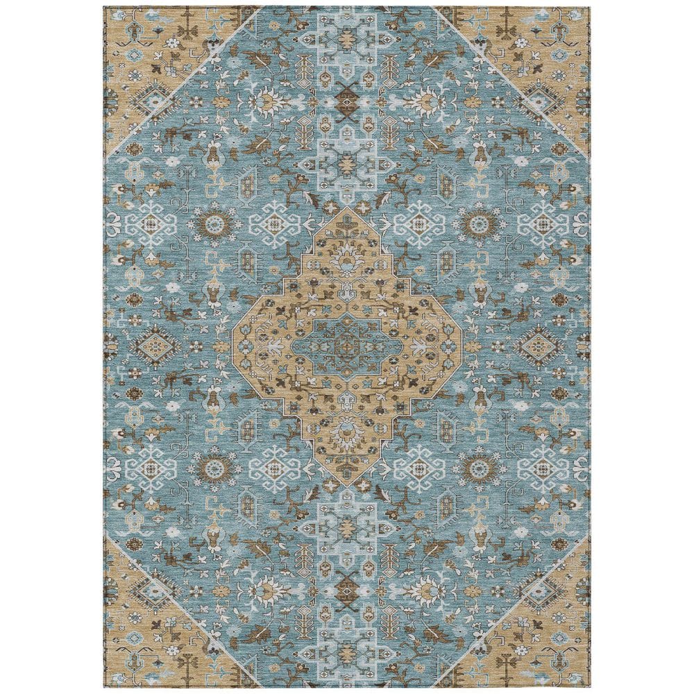 Chantille Machine Washable Indoor/Outdoor Abstract ACN2714 Teal 10 ft. x 14 ft. Area Rug price history on PriceWatchPro