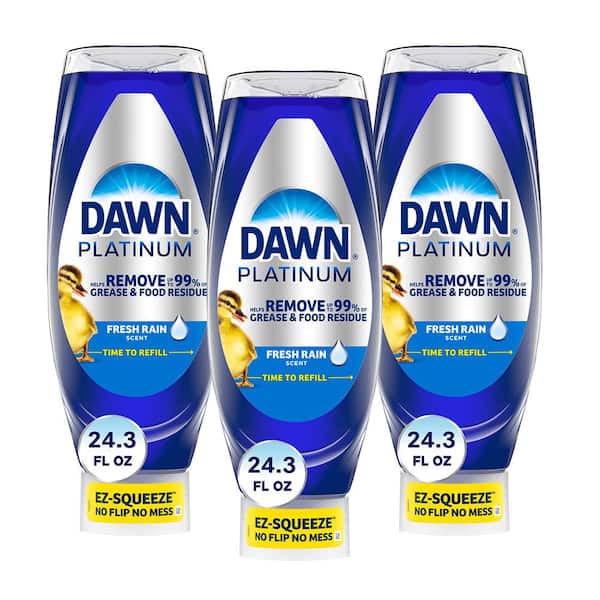 Dawn Platinum Ez-Squeeze 24.3 oz. Fresh Rain Scent Dish Soap (Multi-Pack 3)