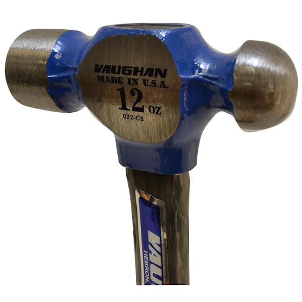 Vaughan 12 oz. Steel Ball Pein Hammer with 13 in. Fiberglass Handle FS2012  - The Home Depot