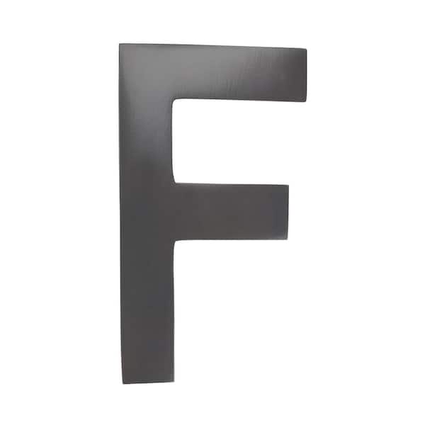 Architectural Mailboxes 4 in. Dark Aged Copper Letter F Floating House