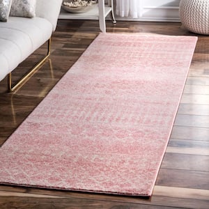 Blythe Modern Moroccan Trellis 3 ft. x 6 ft. Pink Runner Rug