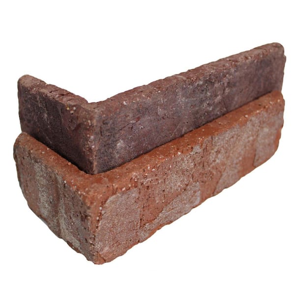 Old Mill Brick 7.625 in. x 2.25 in. Riviera Thin Brick Corners (Box of 25-Bricks)