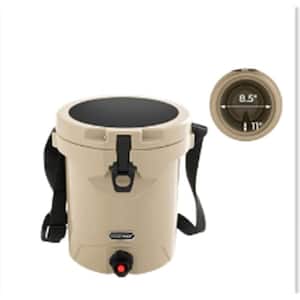 10 qt. Drink Cooler Insulated Ice Chest with Spigot Flat Seat Lid and Adjustable Strap