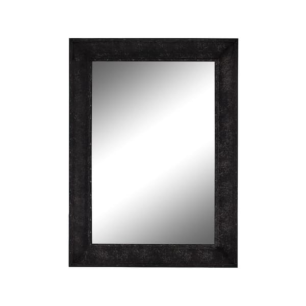 Hitchcock Butterfield Flat Iron 39.25 in. x 39.25 in. Industrial Square Framed Black Decorative Mirror