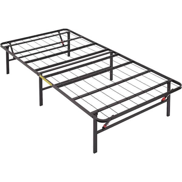 lucid foldable metal platform bed frame and mattress foundation