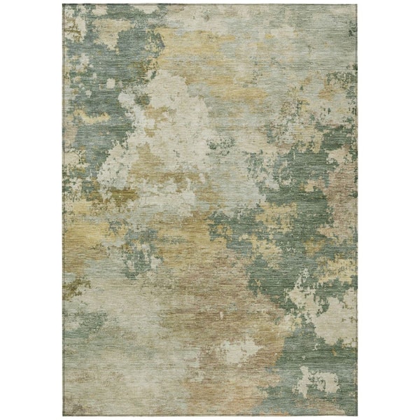 Chantille Machine Washable Indoor/Outdoor Abstract ACN2367 Aloe 3 ft. x 4 ft. Area Rug