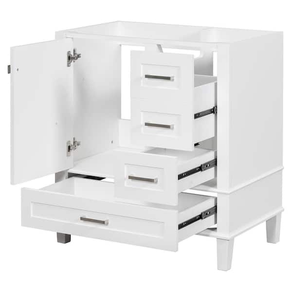 Nestfair 29.4 in. W x 17.9 in. D x 33 in. H Bath Vanity Cabinet without Top in White