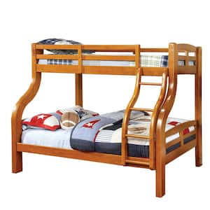 Amiel Oak Twin Over Full Bunk Bed