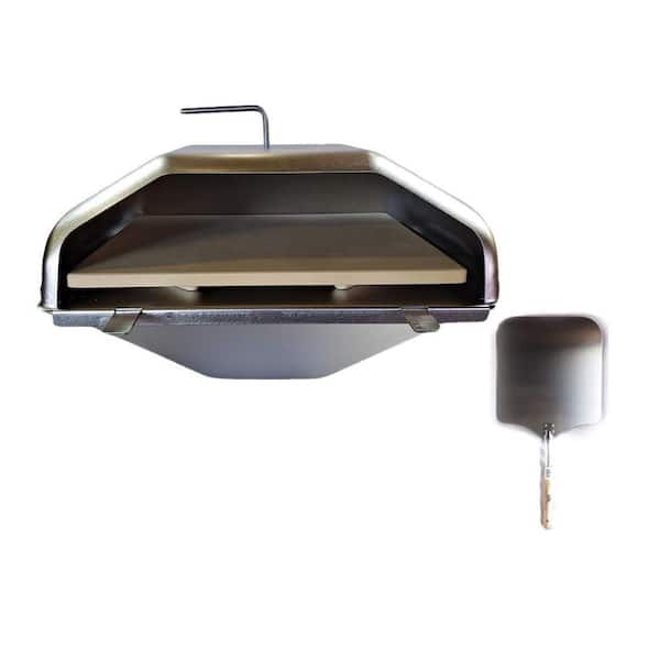 Pizza Oven Combo-Wood-Fired Attachment and Peel for GMG Pellet Grills-Fast Heat-Up-Crisp Crust Results