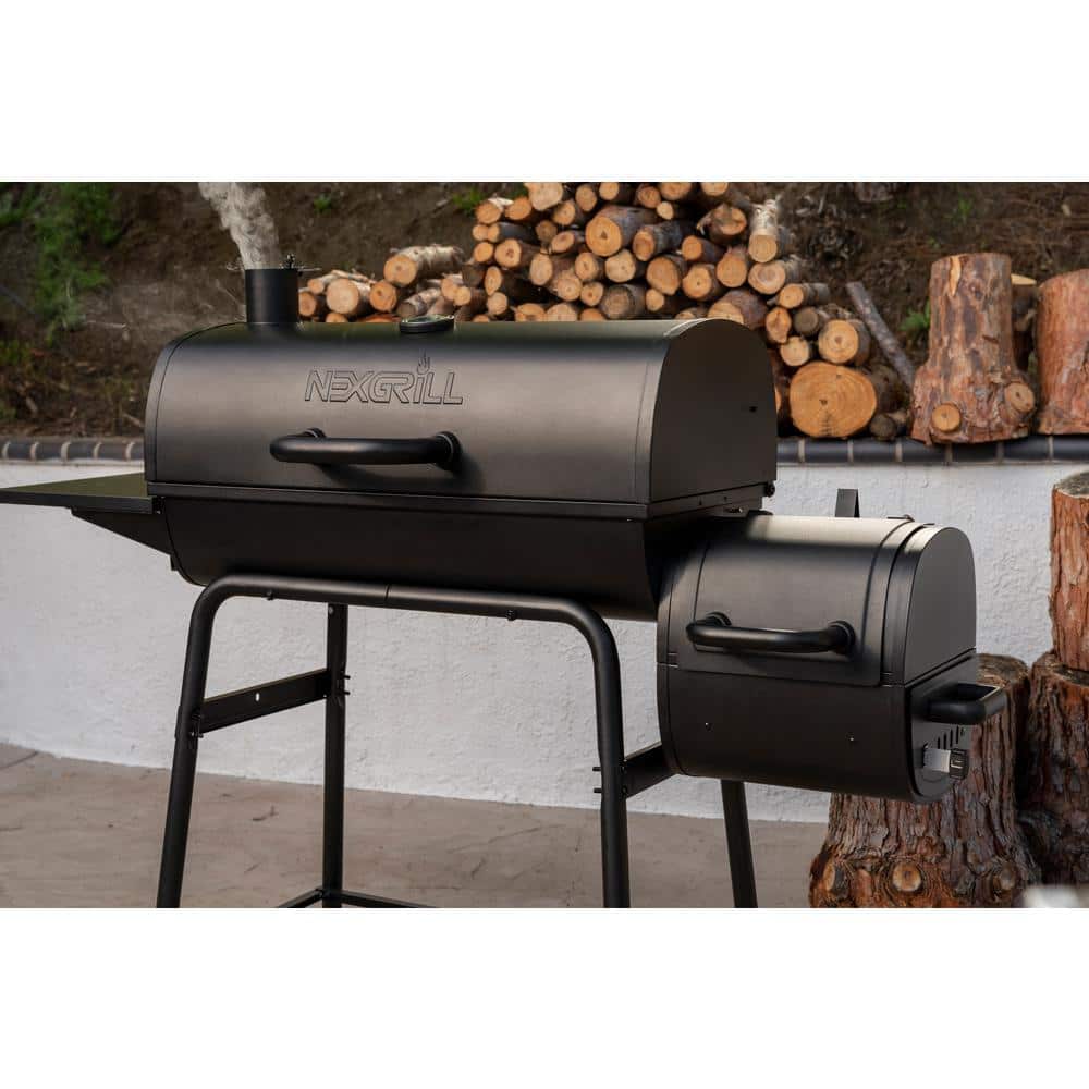29 in. Barrel Charcoal Grill/Smoker in Black - 2