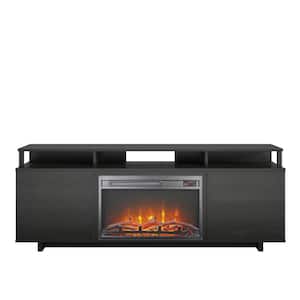 Scepter 59.41 in. Freestanding Electric Fireplace TV Stand in Black Oak Fits TV's upto 65 in.