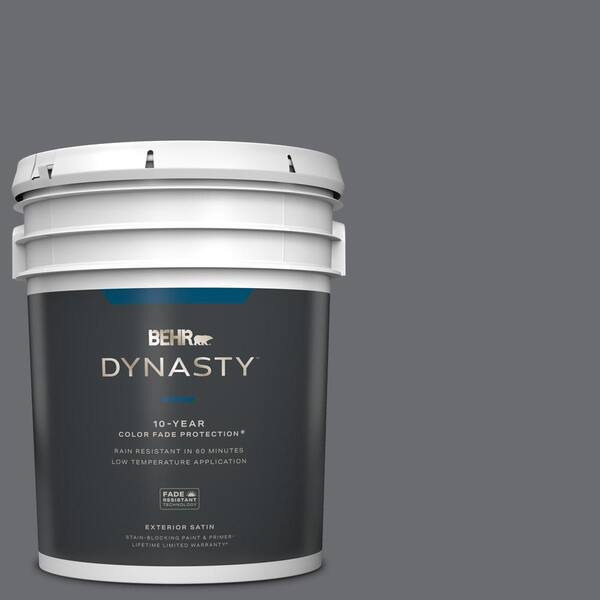 BEHR DYNASTY 5 gal. #PPF-49 Platinum Gray Satin Exterior Stain-Blocking ...