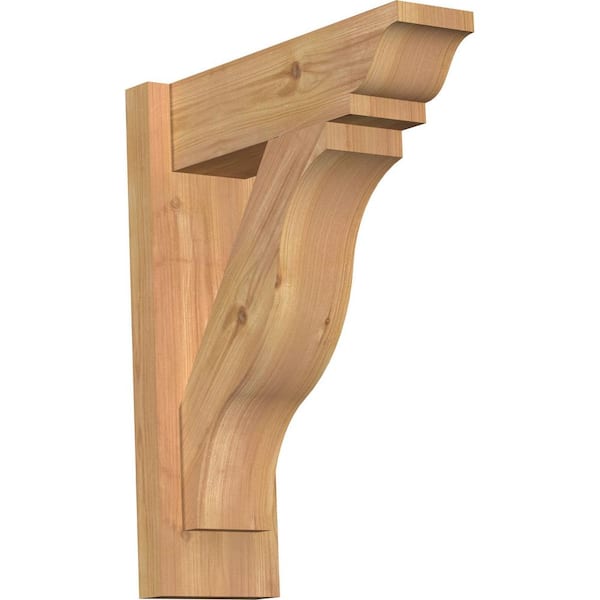 Ekena Millwork 6 in. x 20 in. x 16 in. Western Red Cedar Fuston Traditional Smooth Outlooker