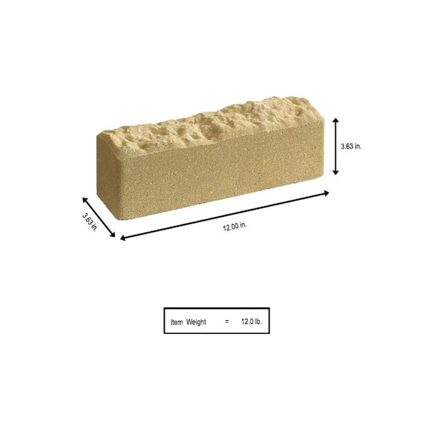 Rivers Edge 12 in. x 3.5 in. x 3.5 in. Tan/Brown Concrete Edging (276- Piece Pallet)