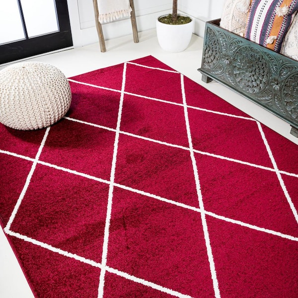 Direct Home Textiles Group Milan Skid-Resistant 27x45 Rectangular Scatter Rugs | Red | 2 x 4 ft | Rugs + Floor Coverings Accent Rugs | Skid Resistant