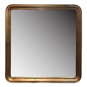 43 in. x 1.5 in. Classic Square Framed Gold Vanity Mirror