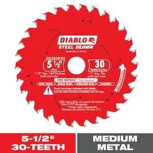 5-1/2in. x 30-Tooth Steel Demon Carbide-Tipped Circular Saw Blade for Medium Metal