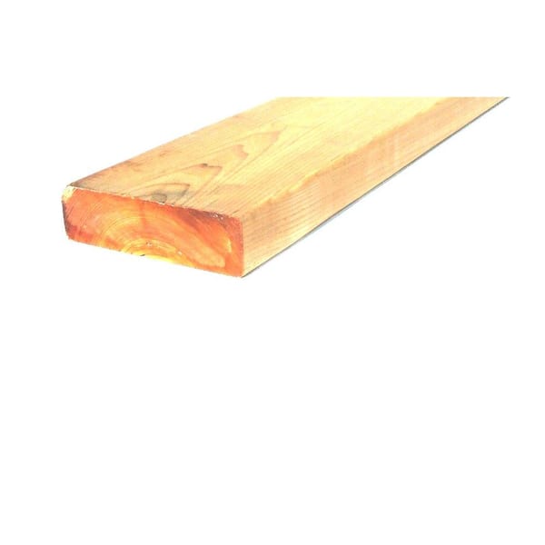 Unbranded 2 in. x 4 in. x 8 ft. Western Red Cedar Pre-Stained Rail