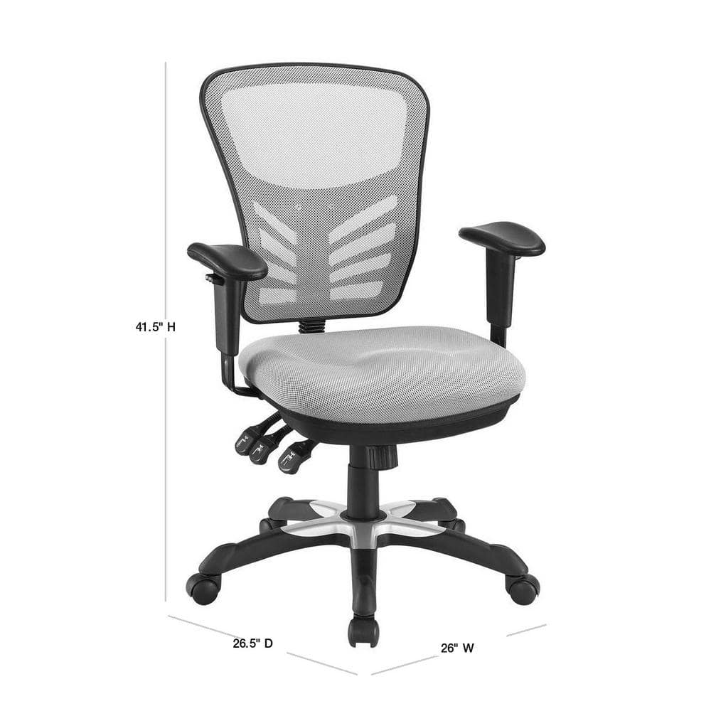 ErgoFlex Gray Mesh & Vinyl Adjustable Office Chair with Swivel