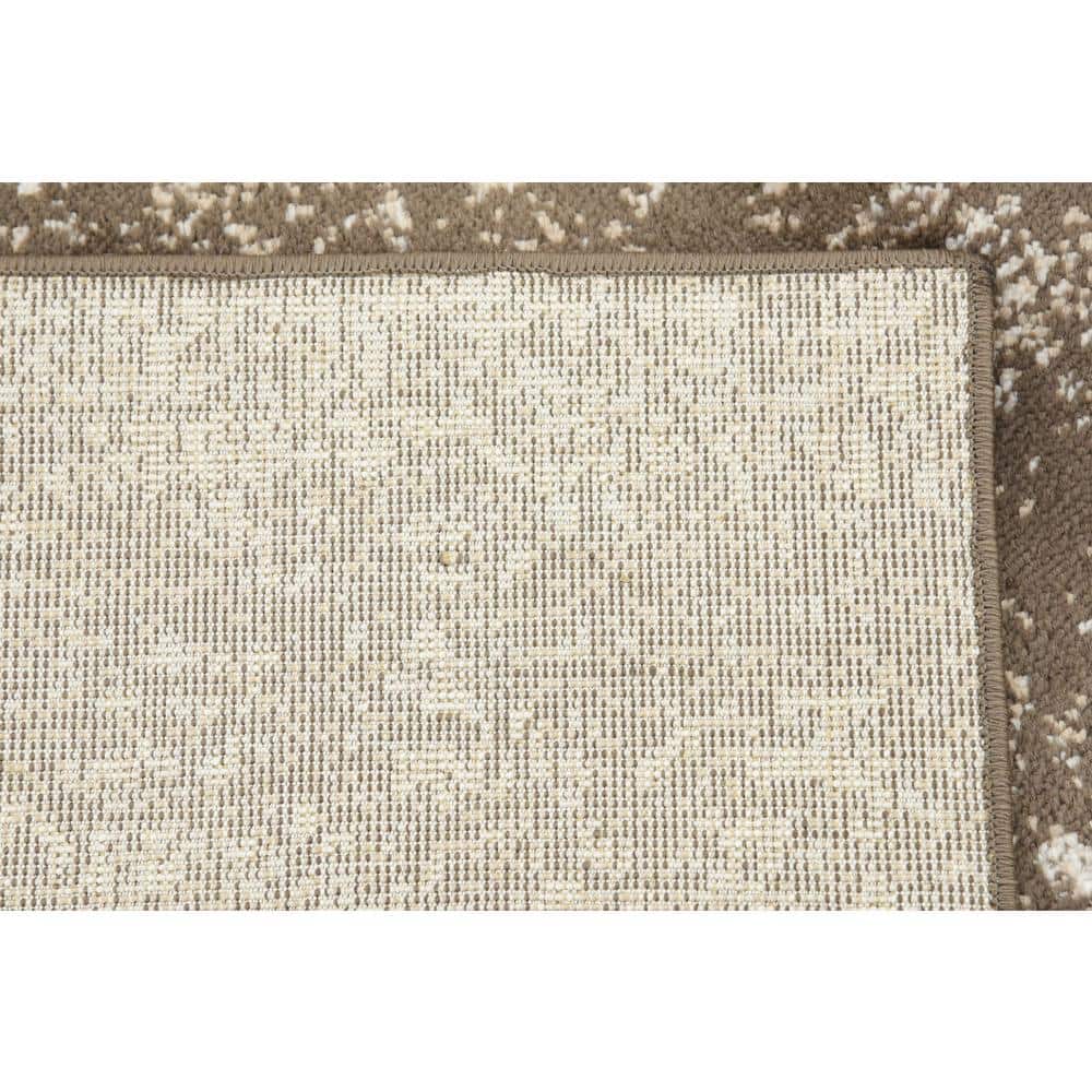 Casino Sofia Brown Rectangular Indoor Easy-Care Rug 5'3" x 8'