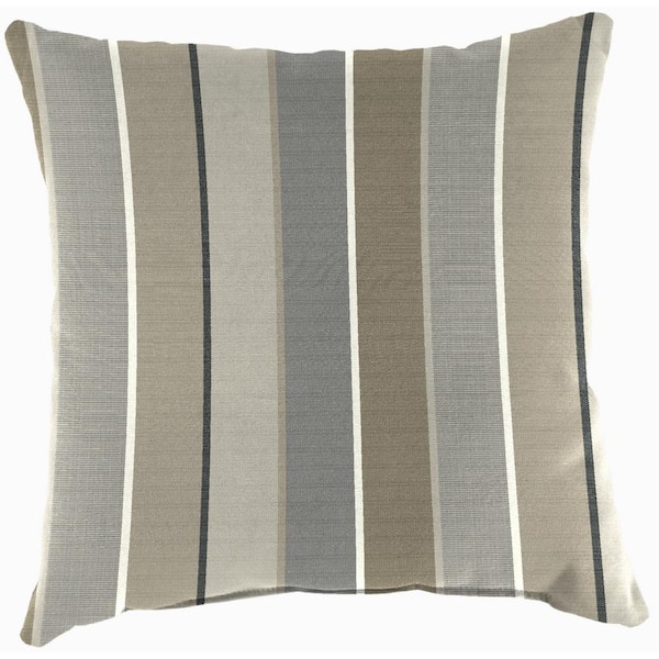 2pk 16 Sunbrella Outdoor Throw Pillows Gray