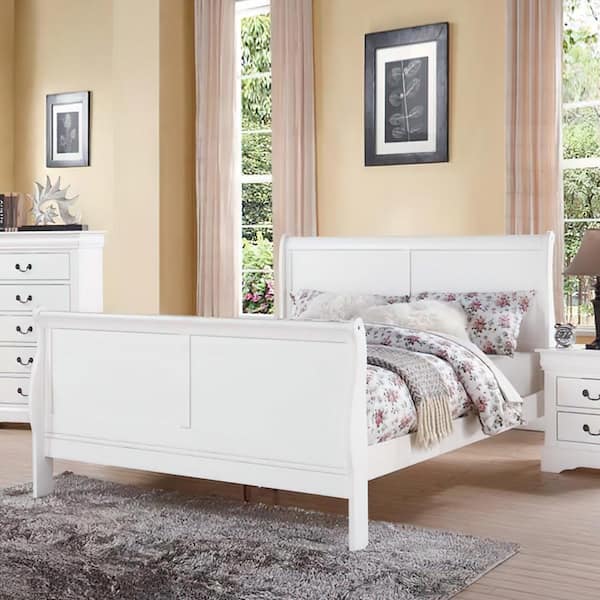 Acme Furniture Louis Philippe III 62 in. W White Queen Non