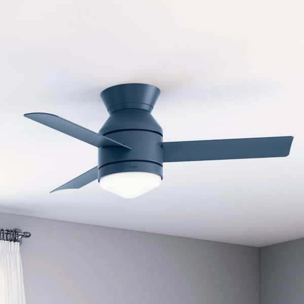 Hunter Dublin 44 in. LED Indoor Indigo Blue Ceiling Fan with Light