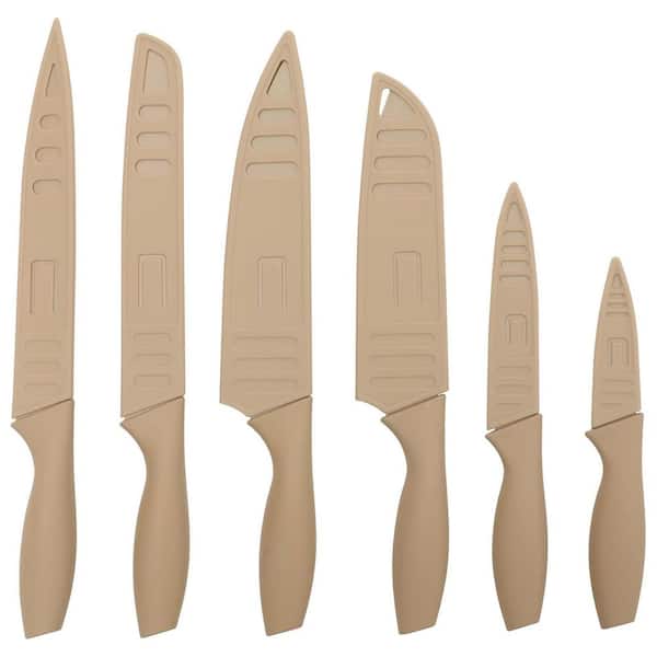 Nonstick Stainless Steel 12 Piece Cutlery Set in Beige