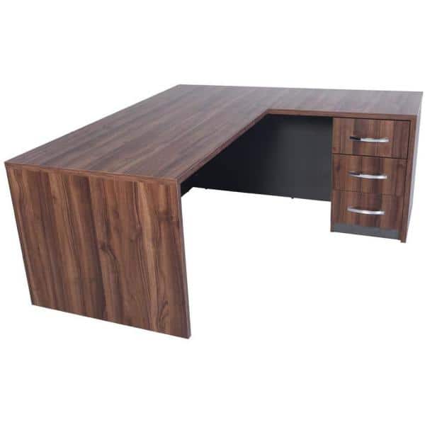 ATLAS 71″ Modern Home & Office Furniture Desk Brown & Black – Casa Mare