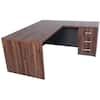 ATLAS 79″ Modern Home & Office Furniture Desk Brown & Black