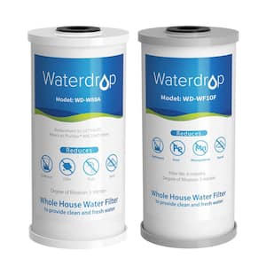 WD-WF10FG Whole House Water Filter, Reduce Iron and Manganese Filter Cartridge, Replacement for GE GXWH40L, 5 Micron