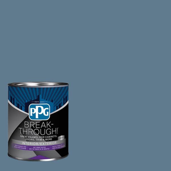 Break-Through! 1 qt. PPG1155-6 Canyon Blue Satin Door, Trim & Cabinet Paint