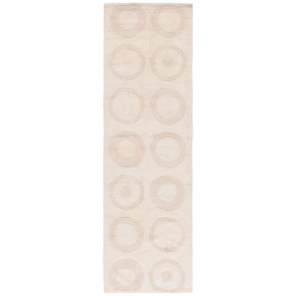 UPC 198162000164 product image for Easy Care 2 ft. x 8 ft. Ivory Solid Circles Runner Rug | upcitemdb.com