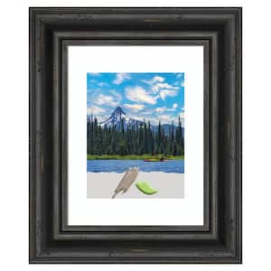 Rustic Pine Black Wood Picture Frame Opening Size 11 x 14 in. (Matted To 8 x 10 in.)