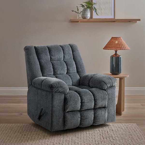Margot Gray Chenille Manual Rocker Recliner