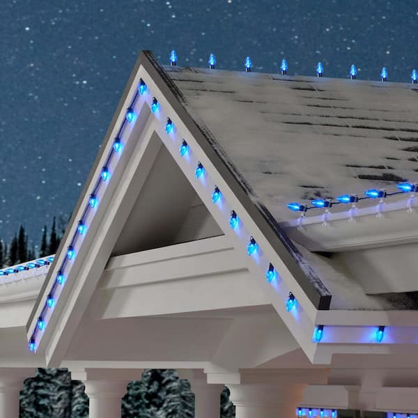 25 Count Blue C9 LED Steady Lit  Super-Bright  Lights