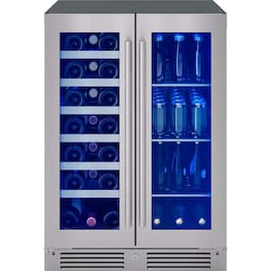 Presrv 24 in. 21-Bottle and 64-Can Dual Zone Wine and Beverage Cooler