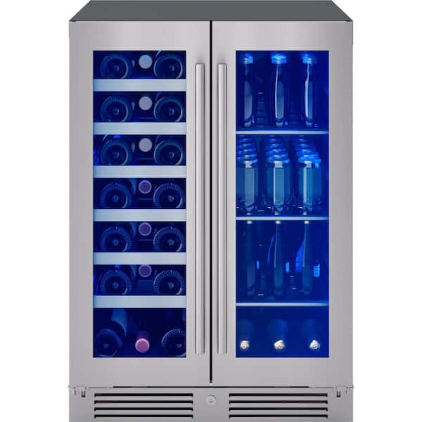 Zephyr Presrv 24 in. 21-Bottle and 64-Can Dual Zone Wine and Beverage Cooler