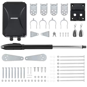 Automatic Single Swing Gate Opener Kit with 2 remotes-660lb, 18ft
