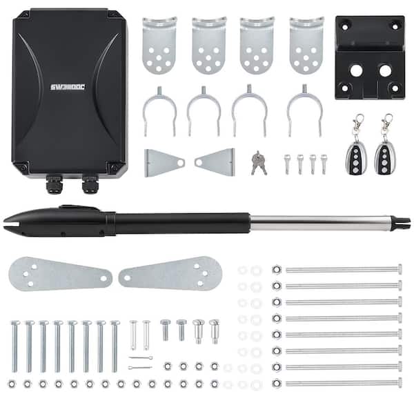 DOORADO Automatic Single Swing Gate Opener Kit with 2 remotes-660lb, 18ft