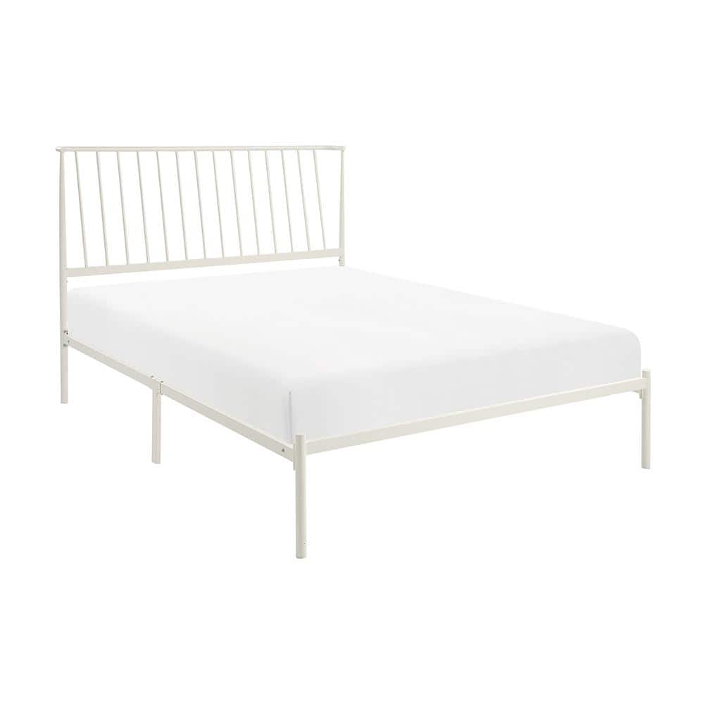 Seldovia White Metal Frame Queen Platform Bed