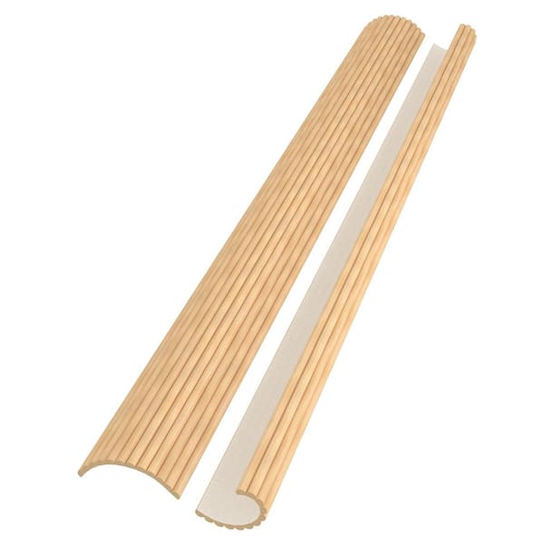 Ejoy 104 in. x 11.8 in. x 0.47 in. Wood Flex Half Circle Multi-Purpose Siding Panel (Set of 2-Piece)
