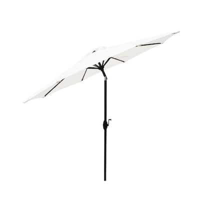 9 ft. Aluminum Market Patio Umbrella in Simply White