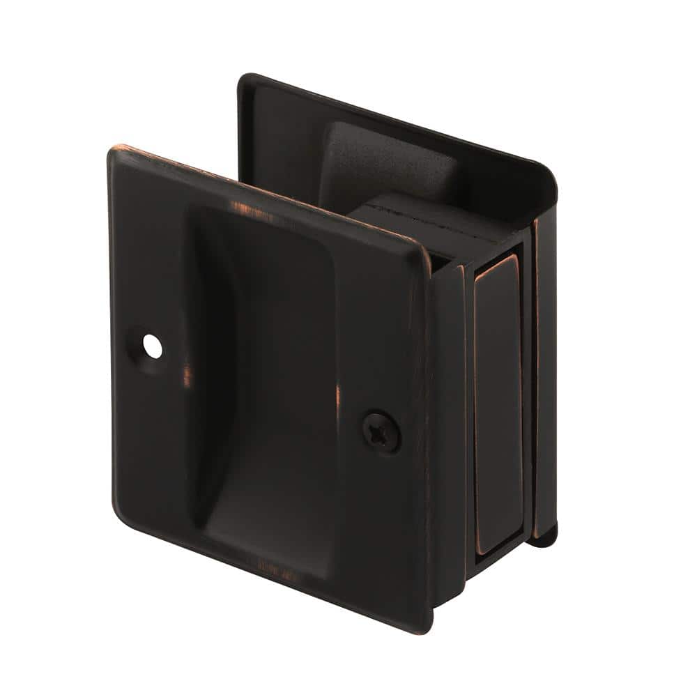 Bronze Pocket Door Handle and Pull with Installation Screws